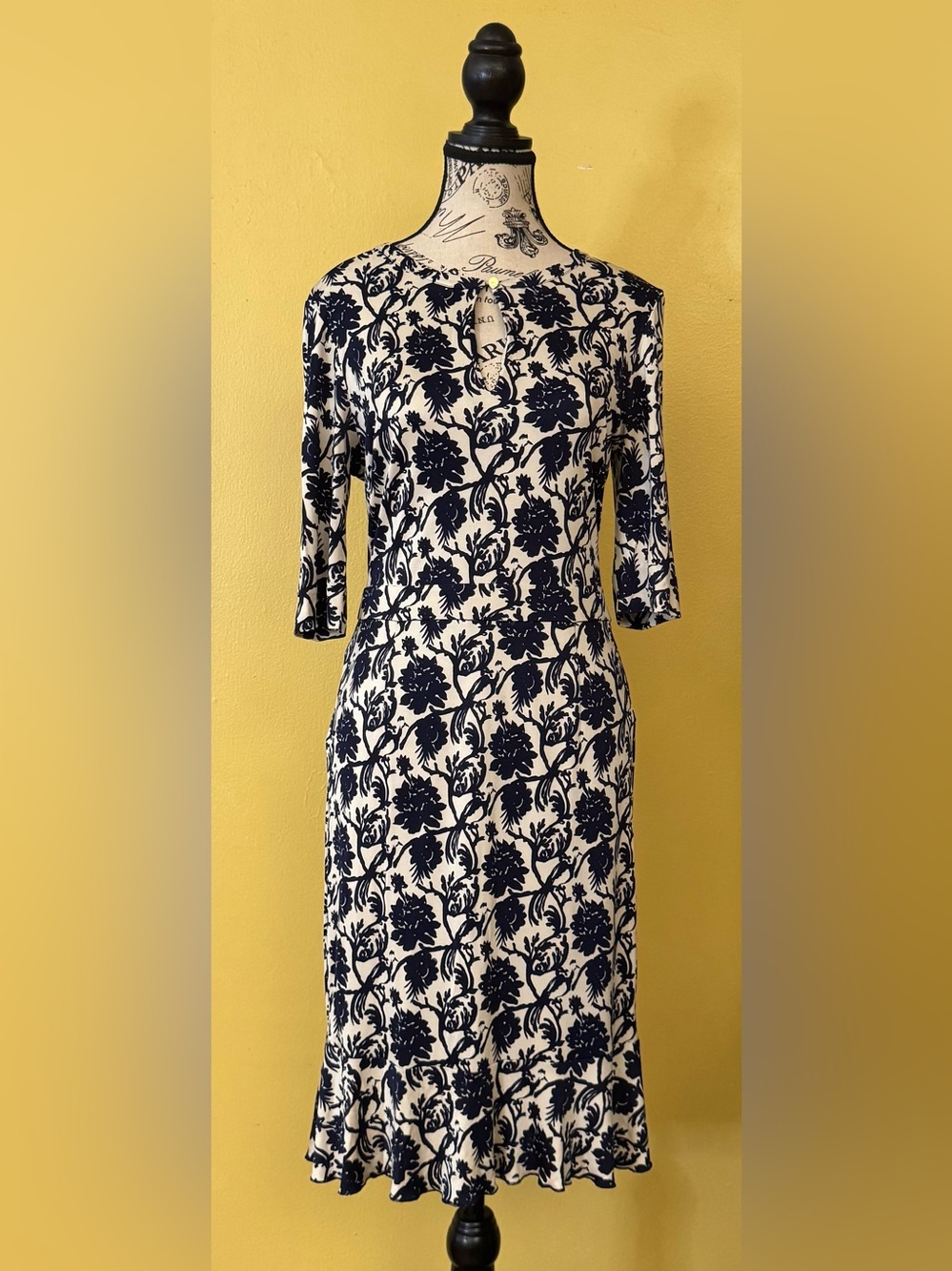 Tory Burch 100% Silk Botanical Print Dress | Japanese Retail